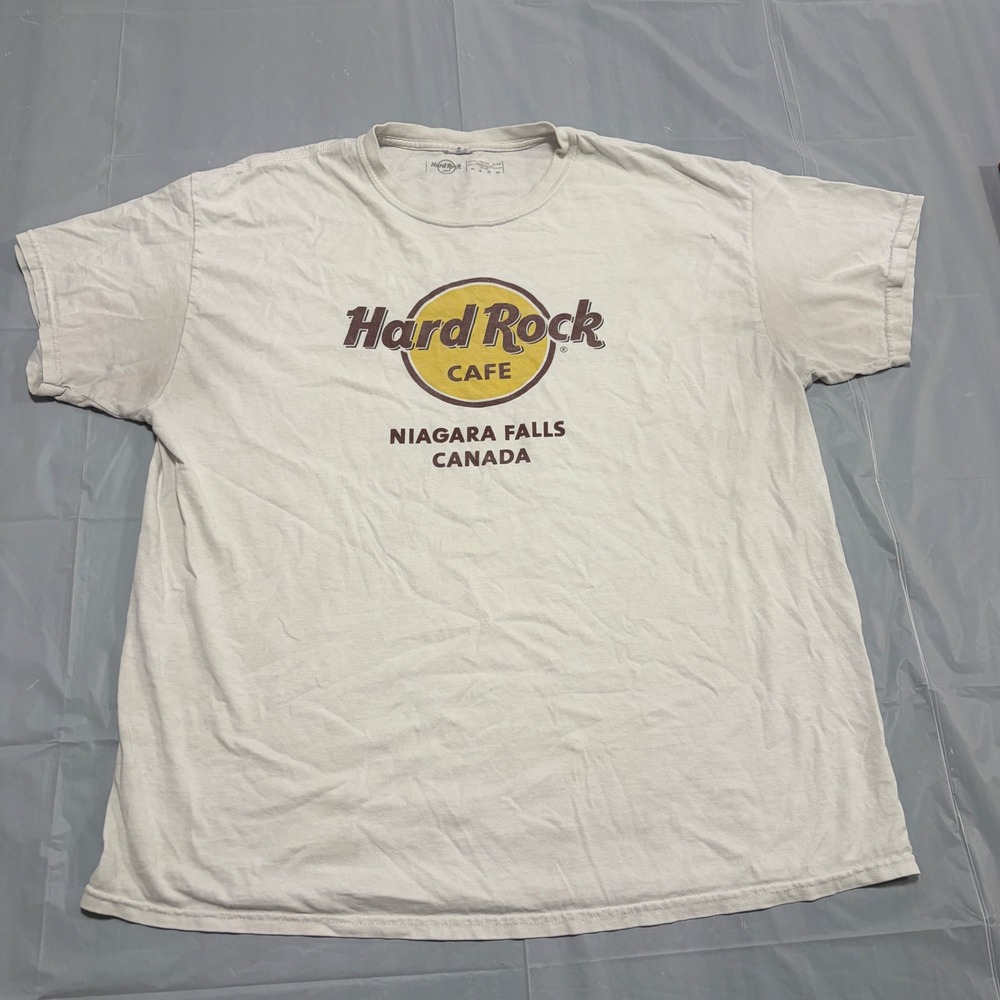 Hard Rock Cafe Niagara Falls Canada Graphic T-Shirt Mens XL White Short Sleeve